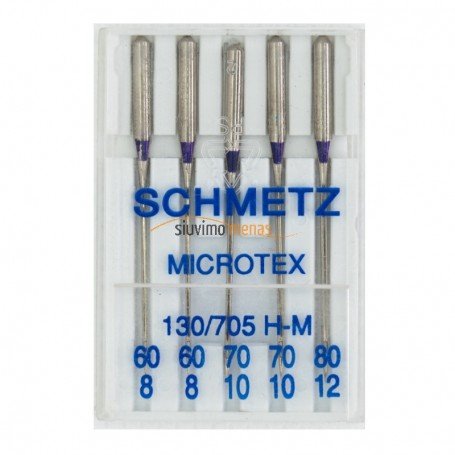 Schmetz adatos šilkui 5 vnt. Įvairių storių rinkinys